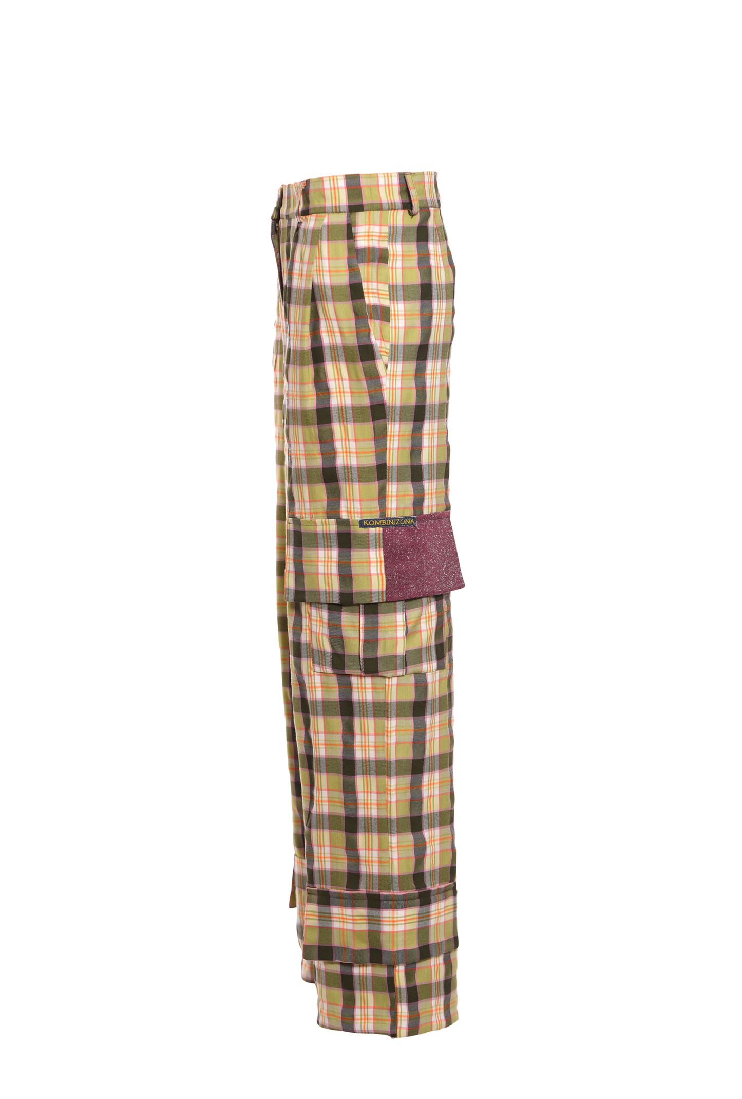 SALAD MIX PLAID CABARDINE TROUSERS