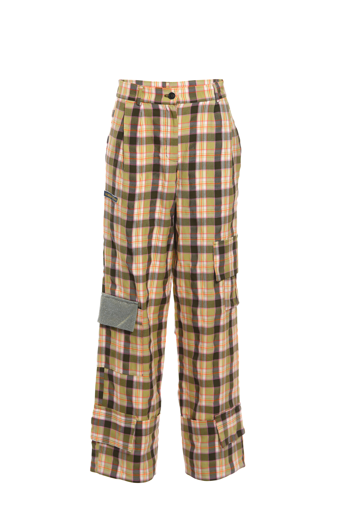 SALAD MIX PLAID CABARDINE TROUSERS