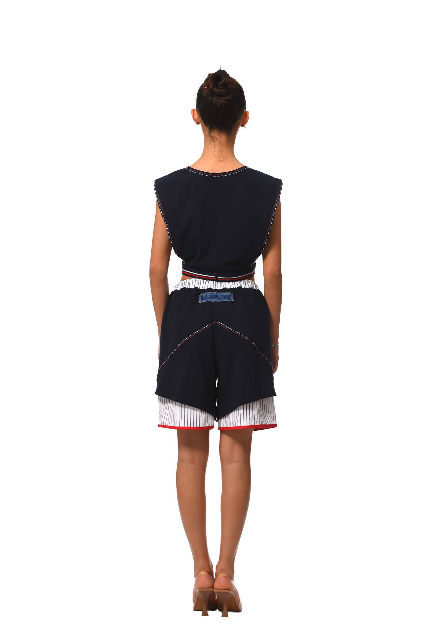 DARKBLUE WITH STRIPES POLO BEACH DUO