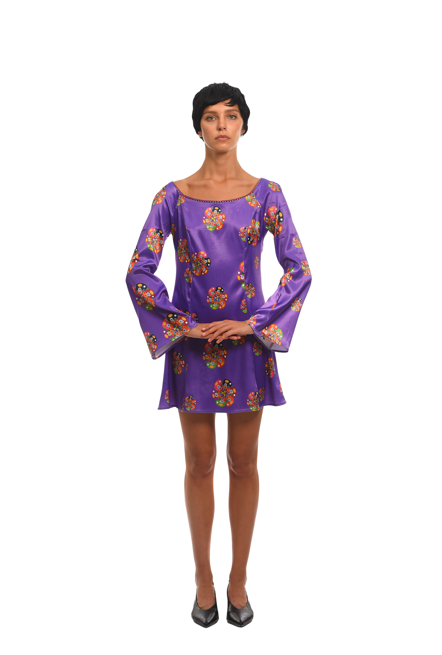SILK PURPLE SPRING DRESS