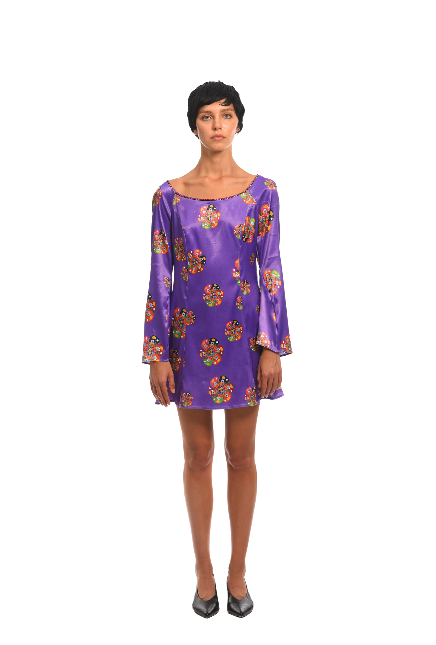 SILK PURPLE SPRING DRESS