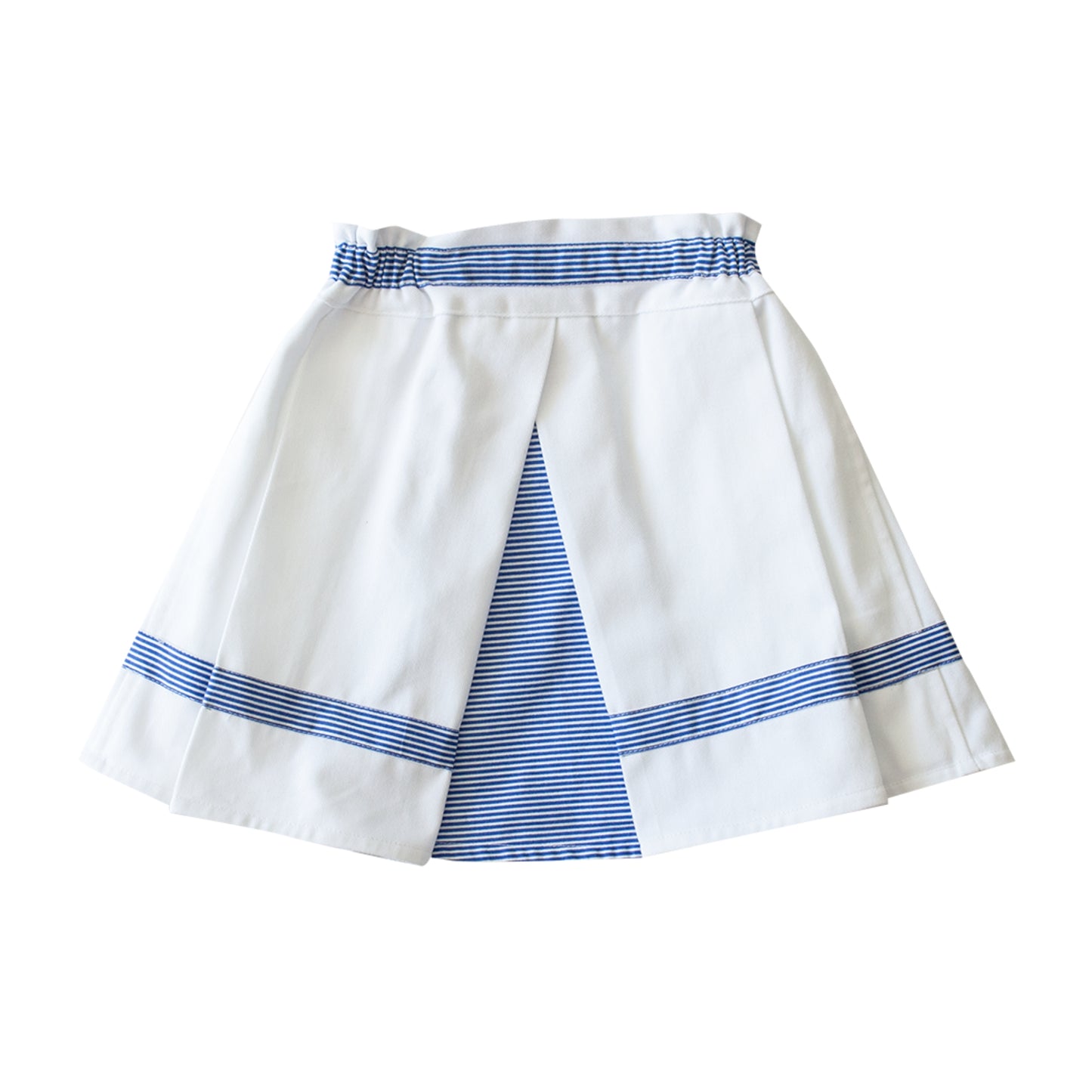 DENIM SAILOR SKIRT WITH FOLDS