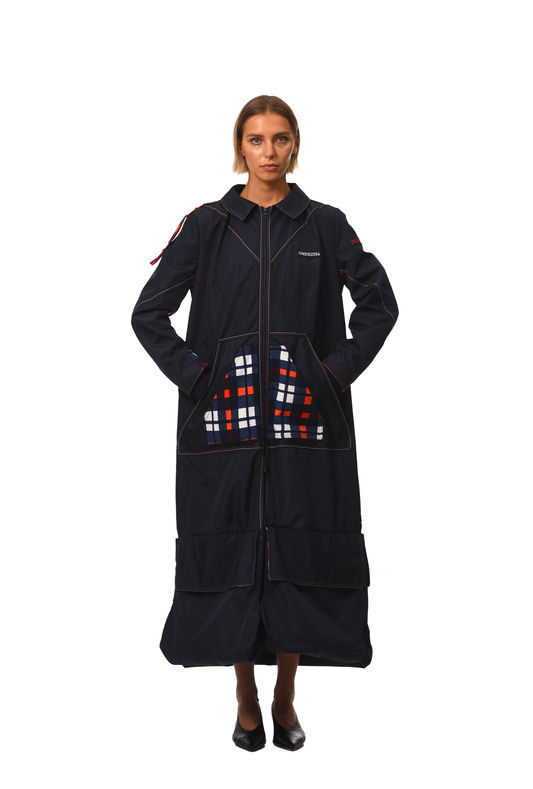DOUBLEBAG TRANCH COAT DARK BLUE