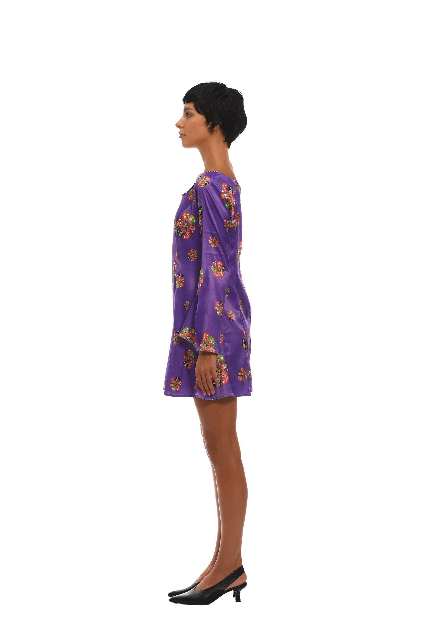 SILK PURPLE SPRING DRESS