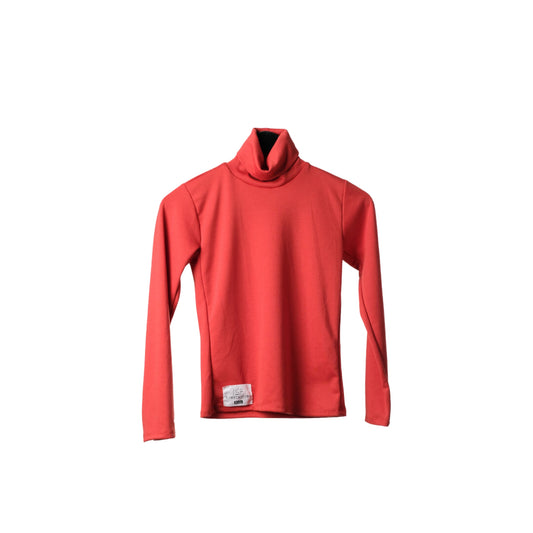LIGHT BROWN ROLL-NECK SWEATER