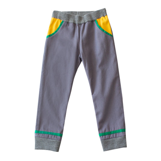 DENIM 2 LAYER TROUSERS WITH KNITTED MANJJETTE