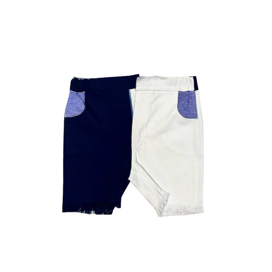 SAILOR DUO – DENIM SHORT PANTS WITH 2 FRONT POCKETS
