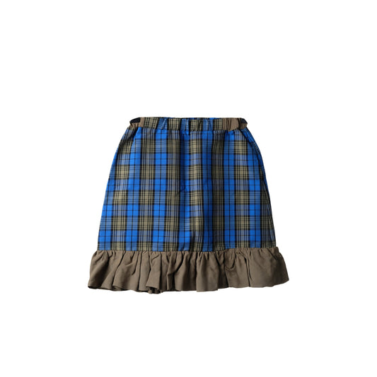 SKOTISH SKIRT WITH LACE BLUE AND GREEN