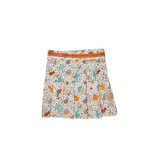 TENNIS FOLDED SKIRT WITH OCEAN PRINT