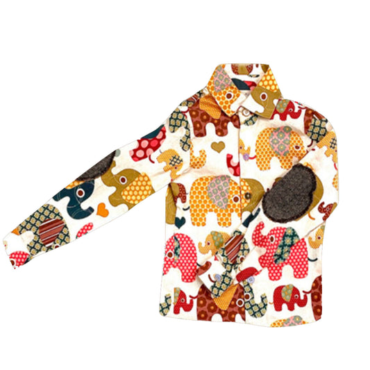 #WASTEMAGIC VINTAGE SAROCHINI BLOUSESHIRT WITH TWIDD COLLAR