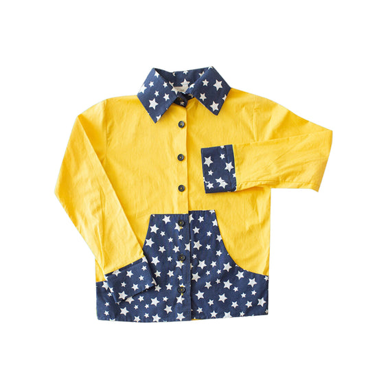 YELOOW MAGIC SAROCHINI BLOUSESHIRT WITH STARS